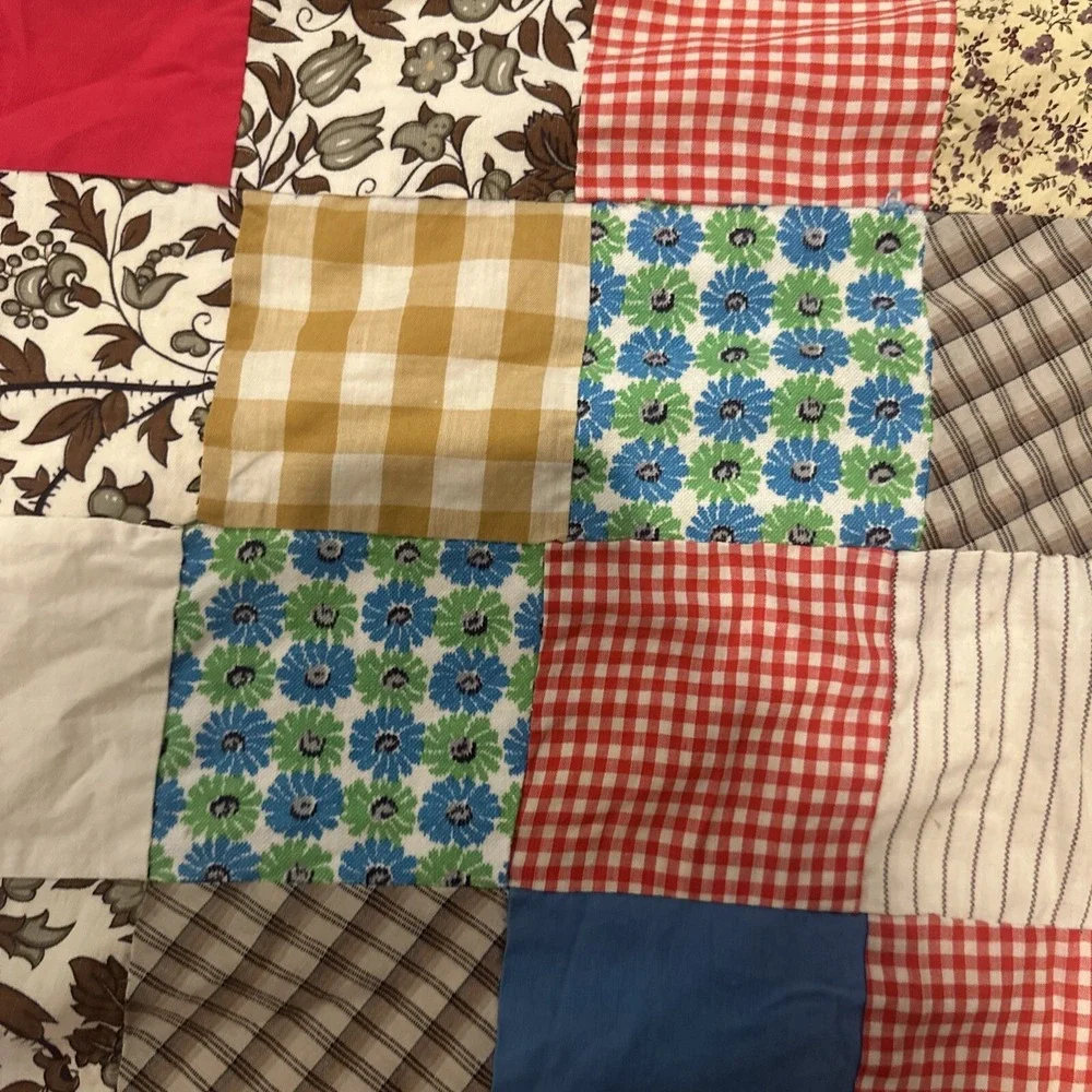 Vintage Patchwork Quilt For Toddler Bed With Patchwork Pillowcase‎